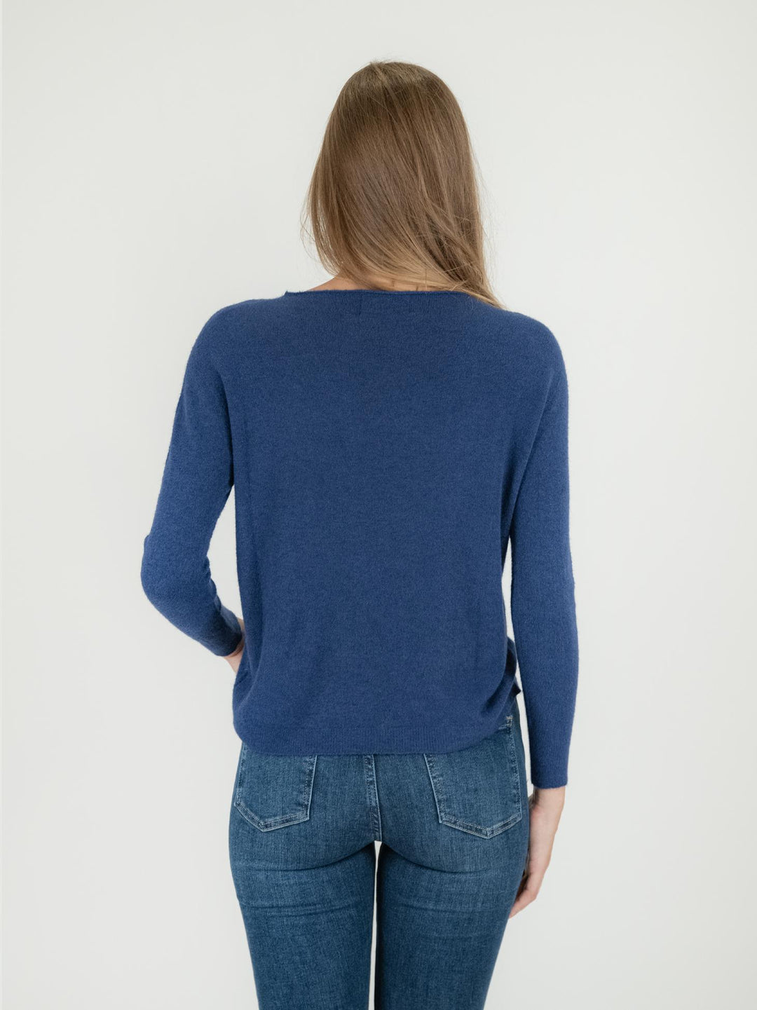 MAGLIA CON TASCHINE BLU 0220/06 1073 BIMOR 