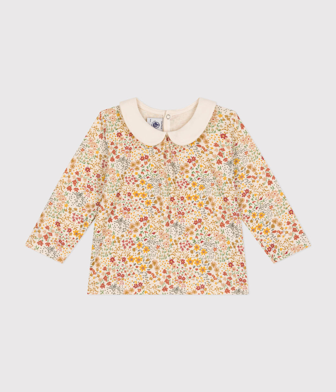 Blusa con colletto in cotone liberty A0B37 01 PETIT BATEAU 