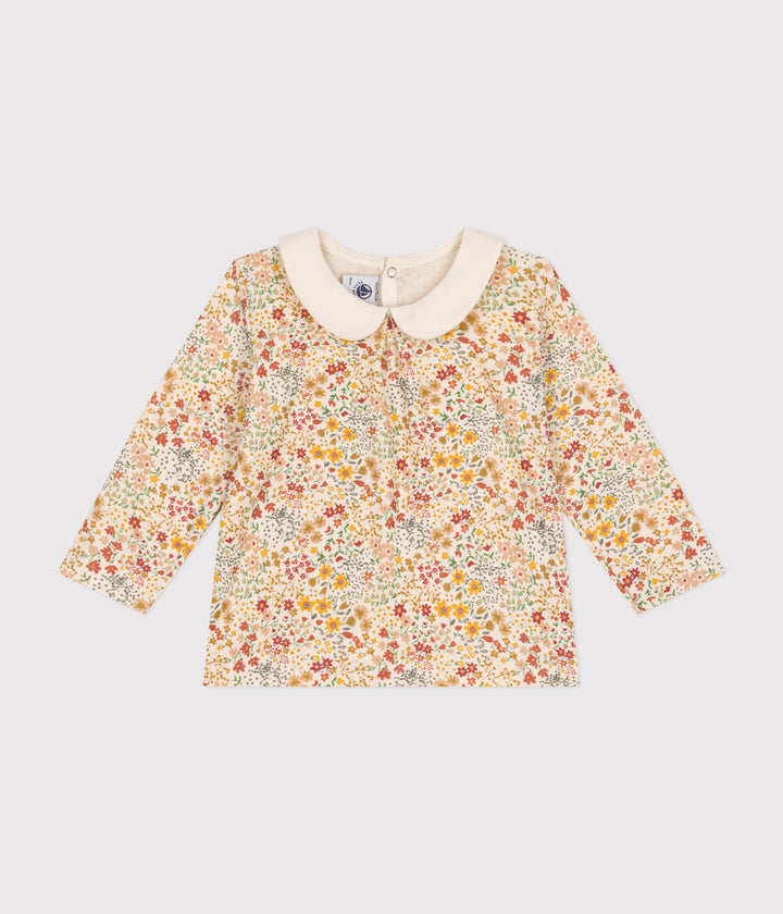 Blusa con colletto in cotone liberty A0B37 01 PETIT BATEAU 