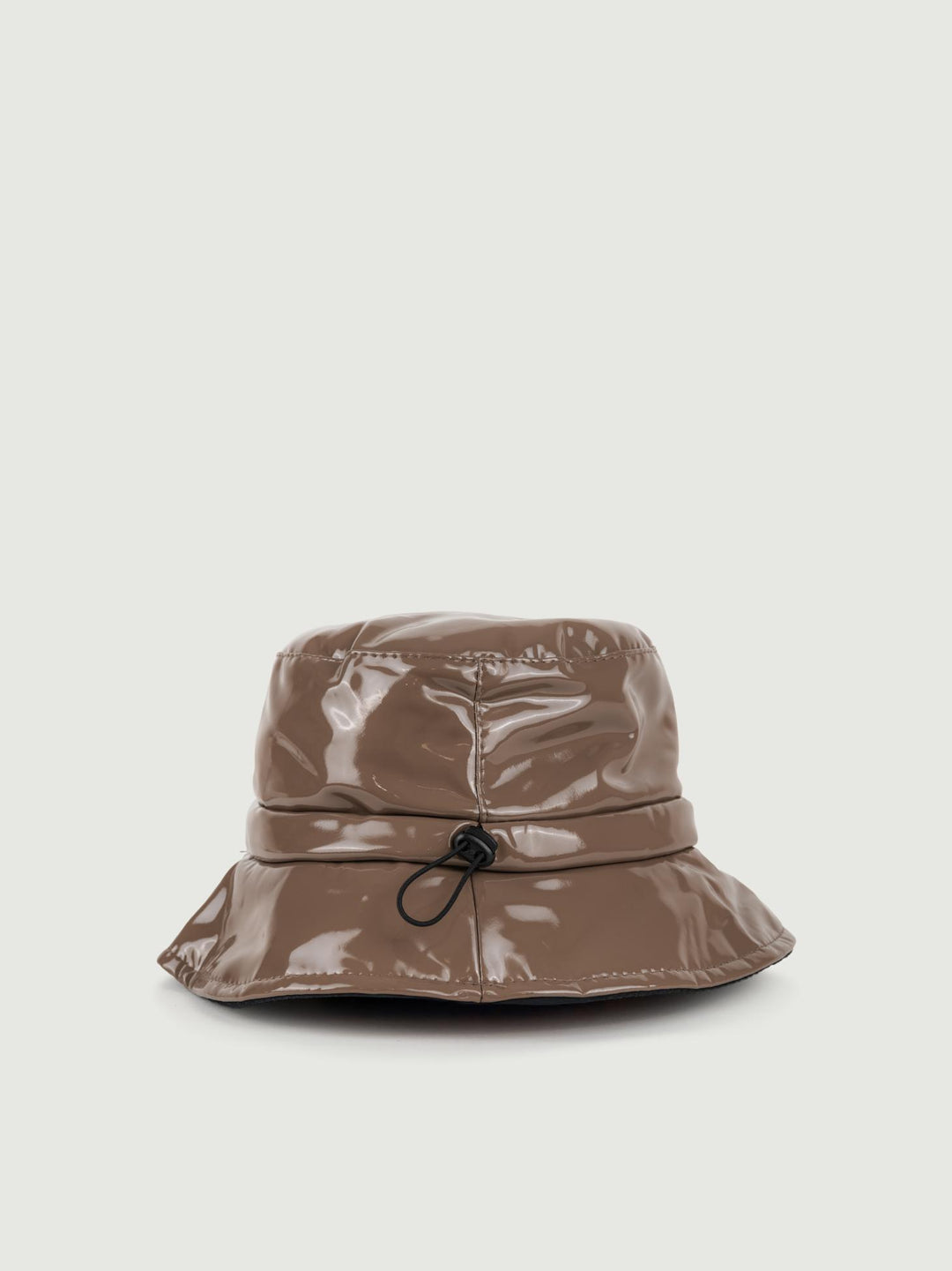 CAPPELLO BUKET DA PIOGGIA <BR/>IN VERNICE COLOR FANGO CP3919 FANGO ANDREA MORANDO 