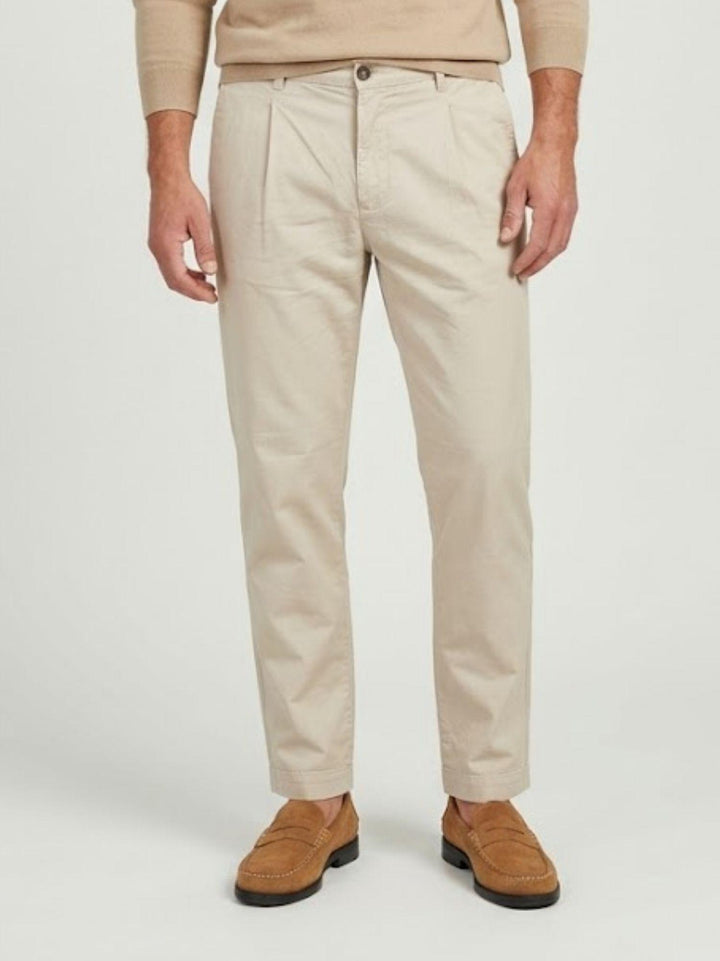 Pantalone chino in cotone sabbia BU26S33PAPA1461TWILL 110 ANDREA MORANDO 