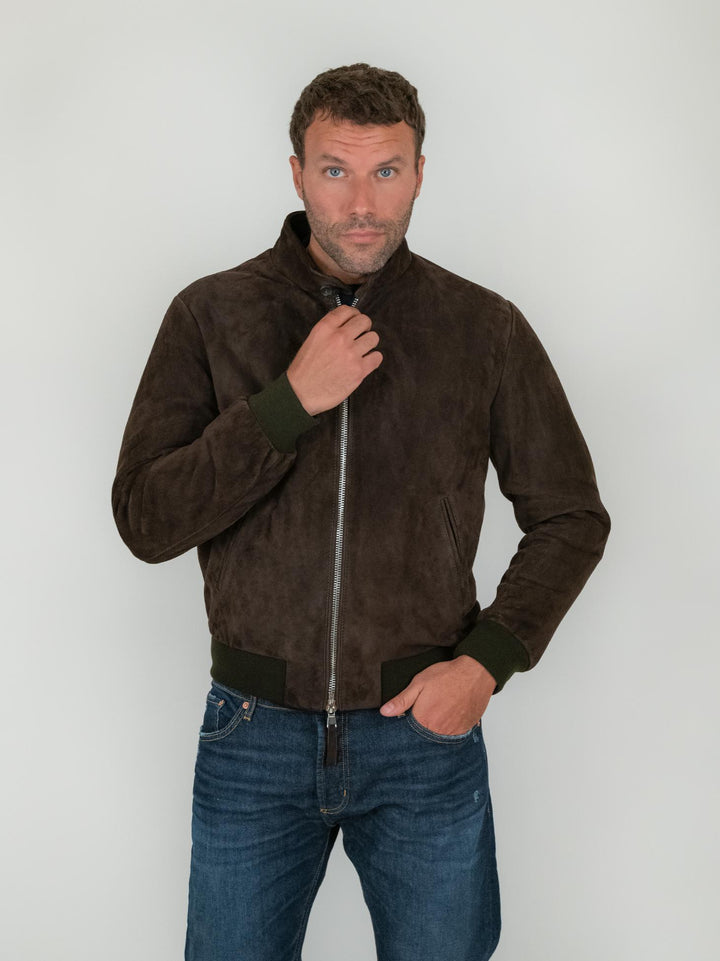 GIACCA IN CAMOSCIO TESTA MORO ELVIS ELVIS 86 JACK LEATHER 