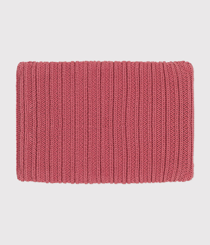 Snood rosa in maglia foderata in pile bambino A0BS0 03 PETIT BATEAU 