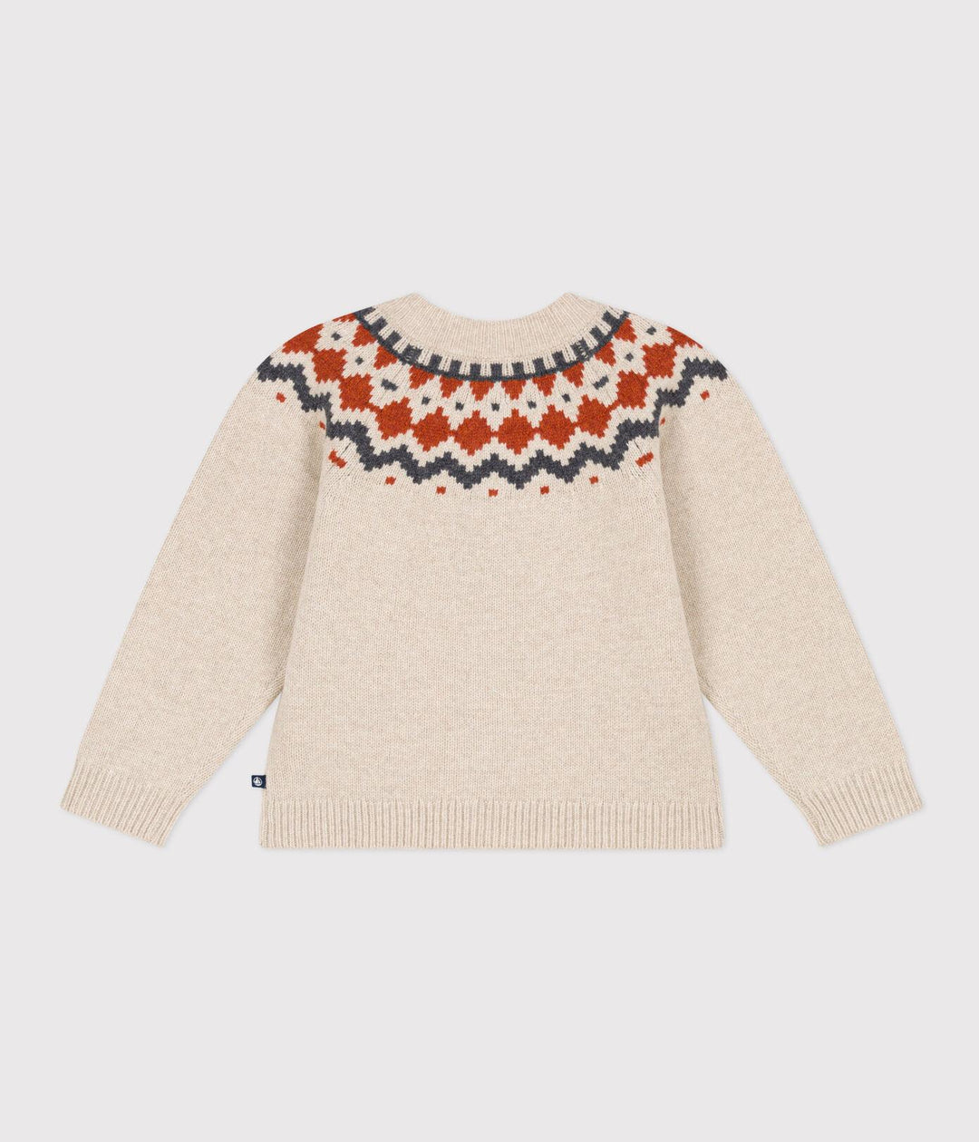 CARDIGAN JACQUARD LANA E COTONE BAMBINA A081P 01 PETIT BATEAU 