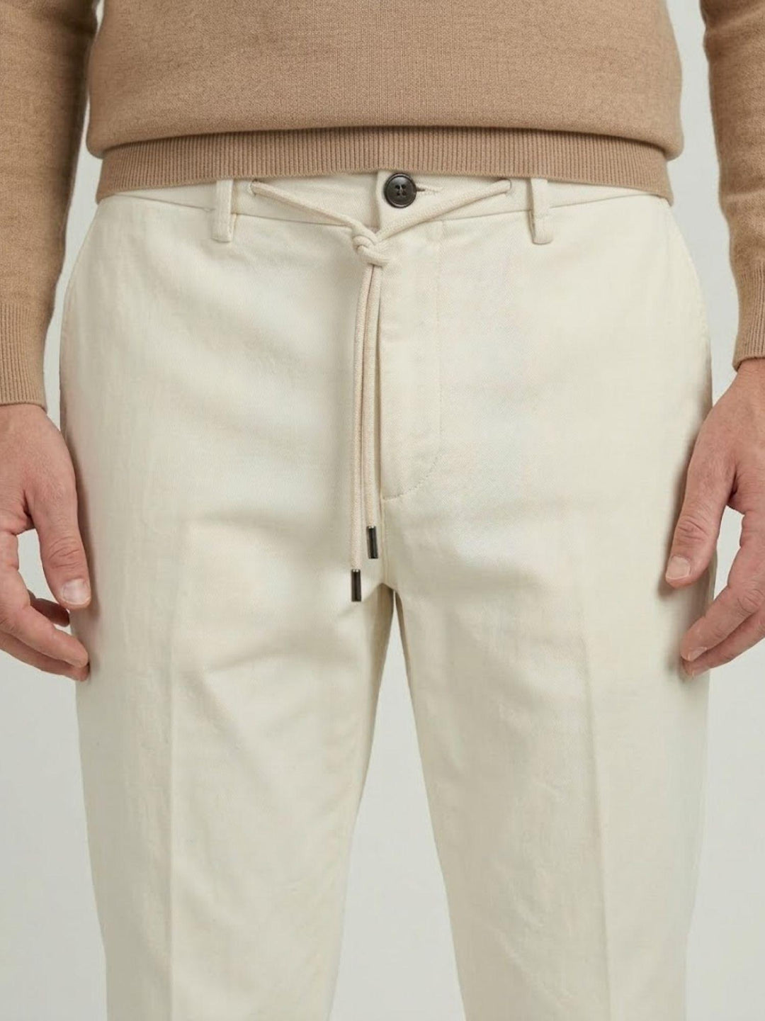 Pantalone in liocell con coulisse panama Y0007M 1001 ANDREA MORANDO 