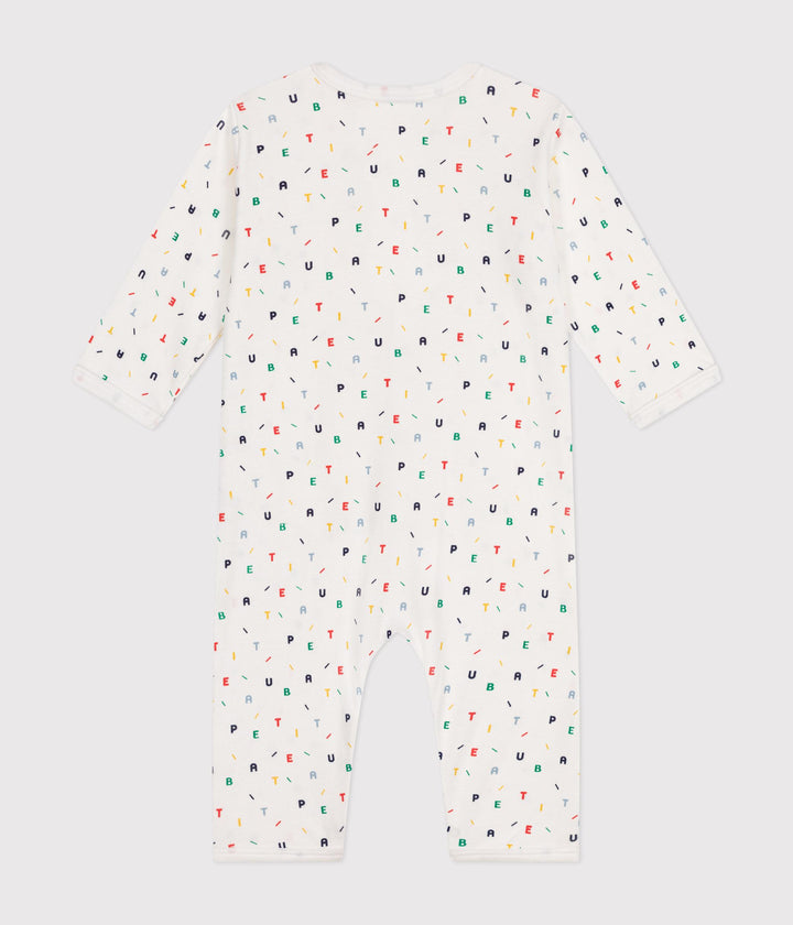 Tutina fantasia lettere senza piedini A0BUP 01 PETIT BATEAU 