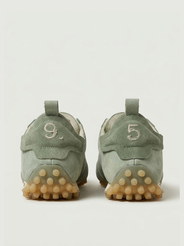 Sneaker sokker in suede color salvia SOKKER GREEN MILITARY NINE AN HALF 