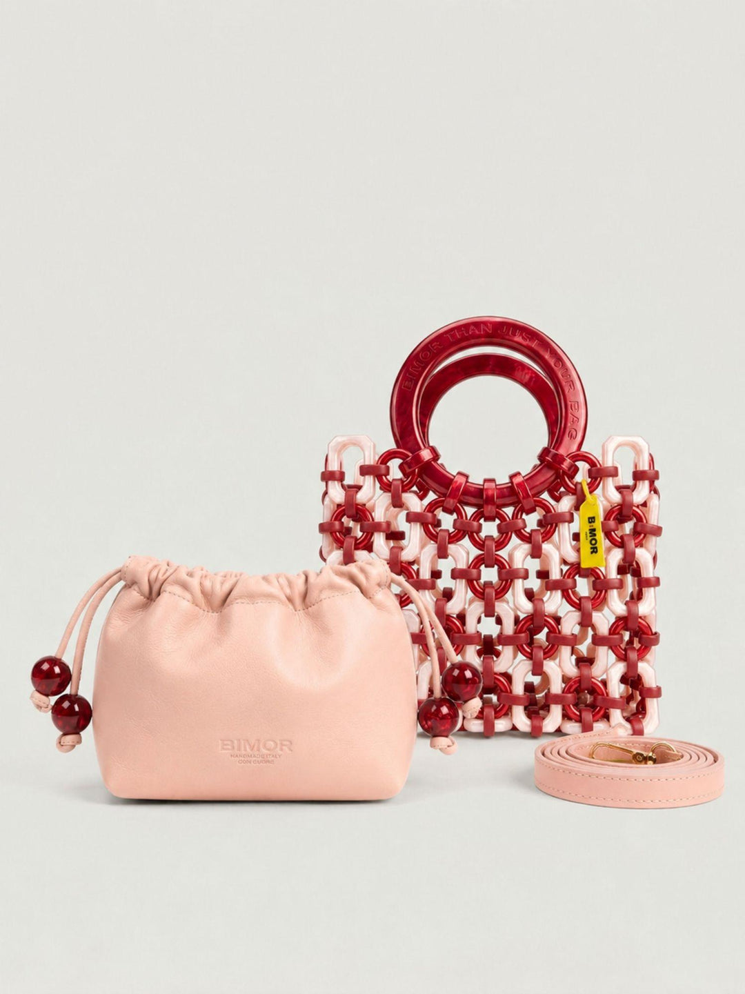 Borsa a mano Doll in resina pinky pearl DOLL+BB ROSA PERLA+ROSA BIMOR 