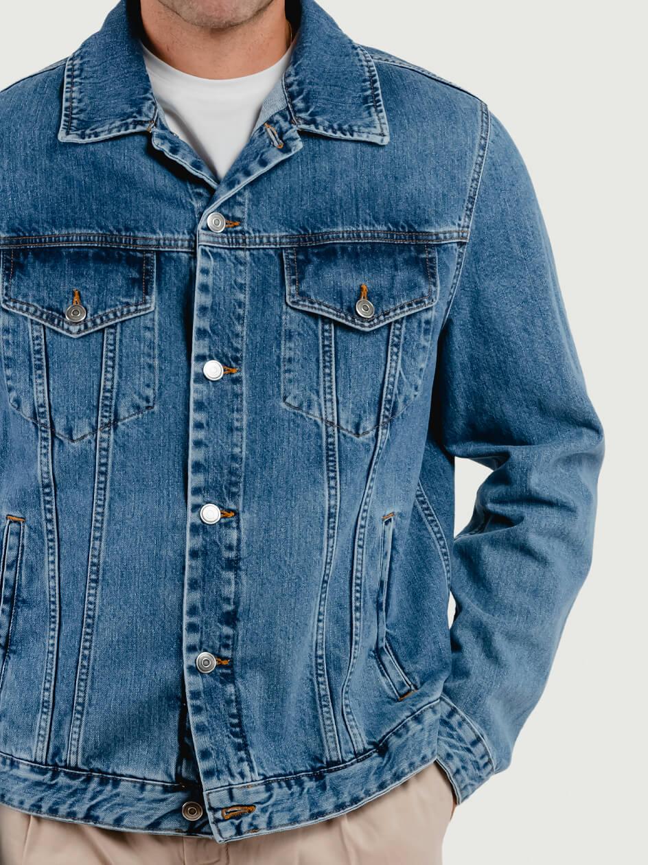Giacca di jeans lavaggio medio U909BLKC DSW ANDREA MORANDO 