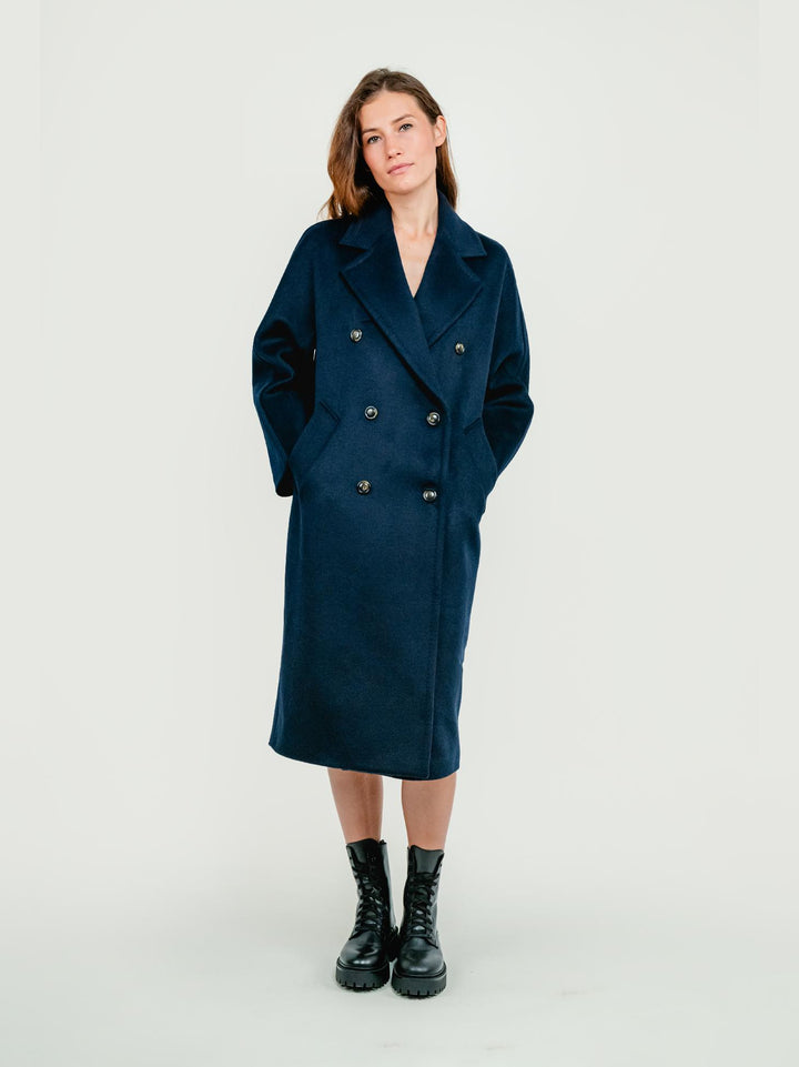 CAPPOTTO DOPPIOPETTO OVER BLU NAVY 97462QUI BLU ANDREA MORANDO 