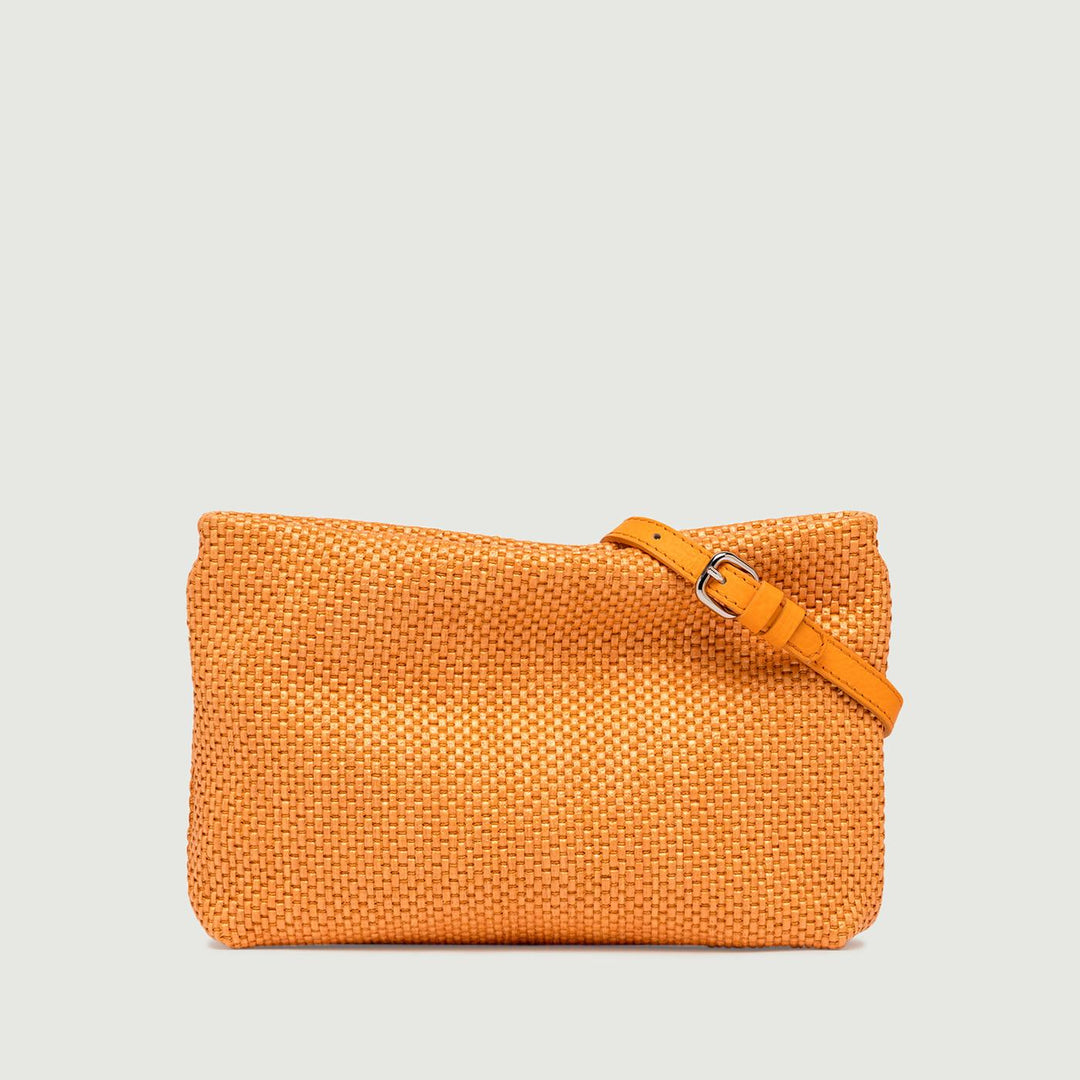 Pochette Brenda in paglia intrecciata Flame Orange BS 8265/24PE CST-PL 13309 GIANNI CHIARINI 