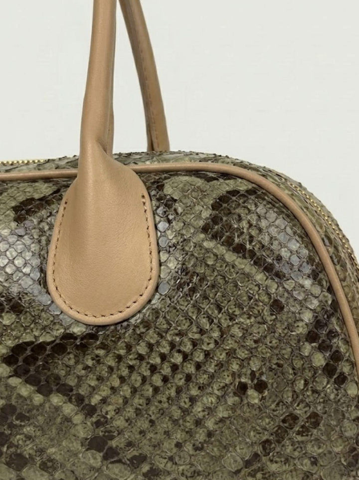 Borsa a spalla Doxie in pelle di pitone verde DOXIE PITONE VERDE BIMOR 