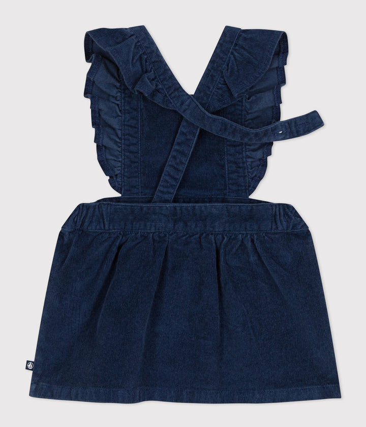 Abito smanicato in velluto blu A0AYR 01 PETIT BATEAU 