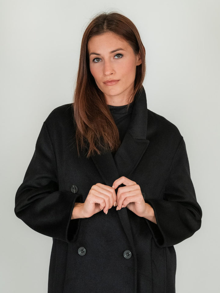 CAPPOTTO OVER DOPPIOPETTO NERO JULIE NERO ANDREA MORANDO 