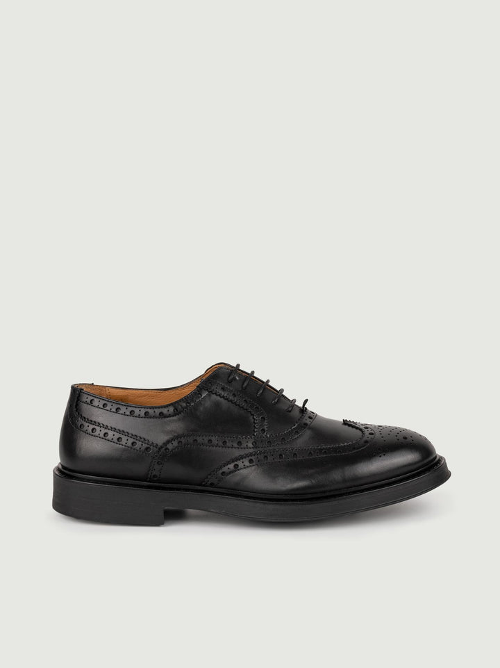 FRANCESINA IN PELLE NERA CODA DI RONDINE 080 NERO SAXONE 