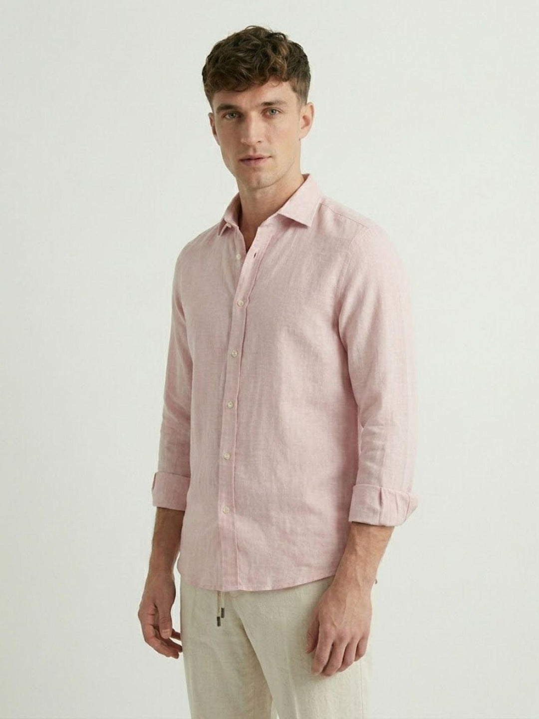 camicia in lino rosa chiaro 30 05 ANDREA MORANDO 