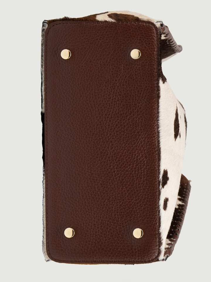 BORSA POCAHONTAS IN CAVALLINO COW PRINT MARRONE POCAHONTAS CAVALLINO MARRONE BIMOR 