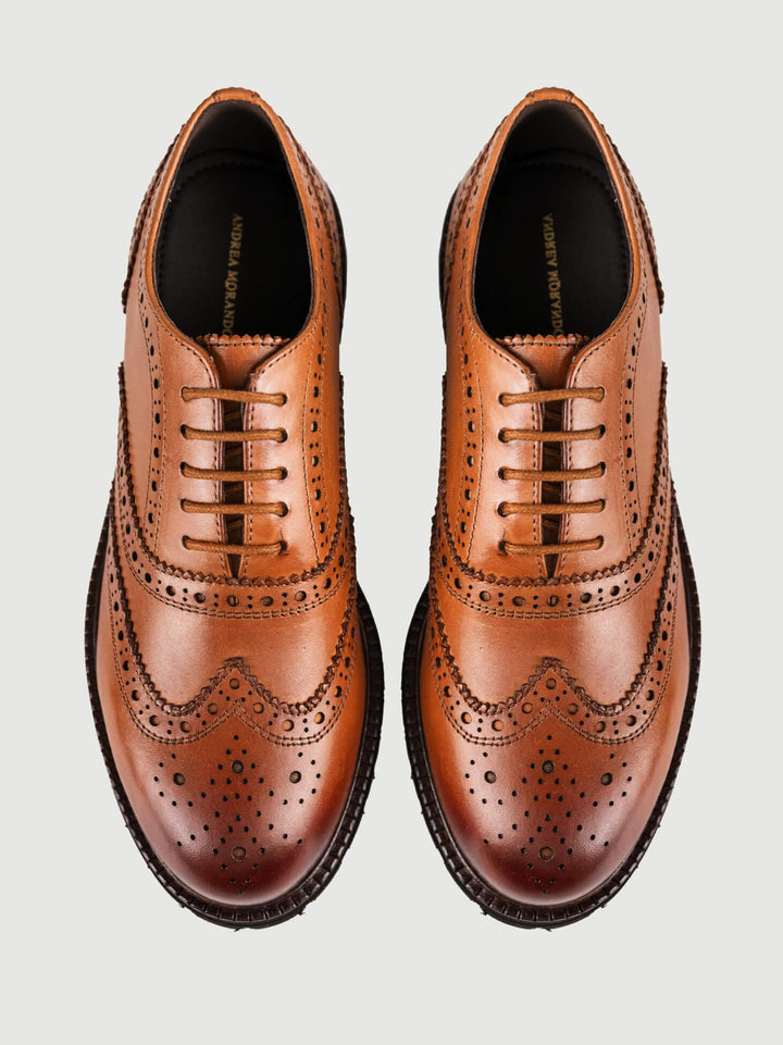 FRANCESINA IN PELLE SFUMATA TABACCO 35034 TABACCO BRAIN 