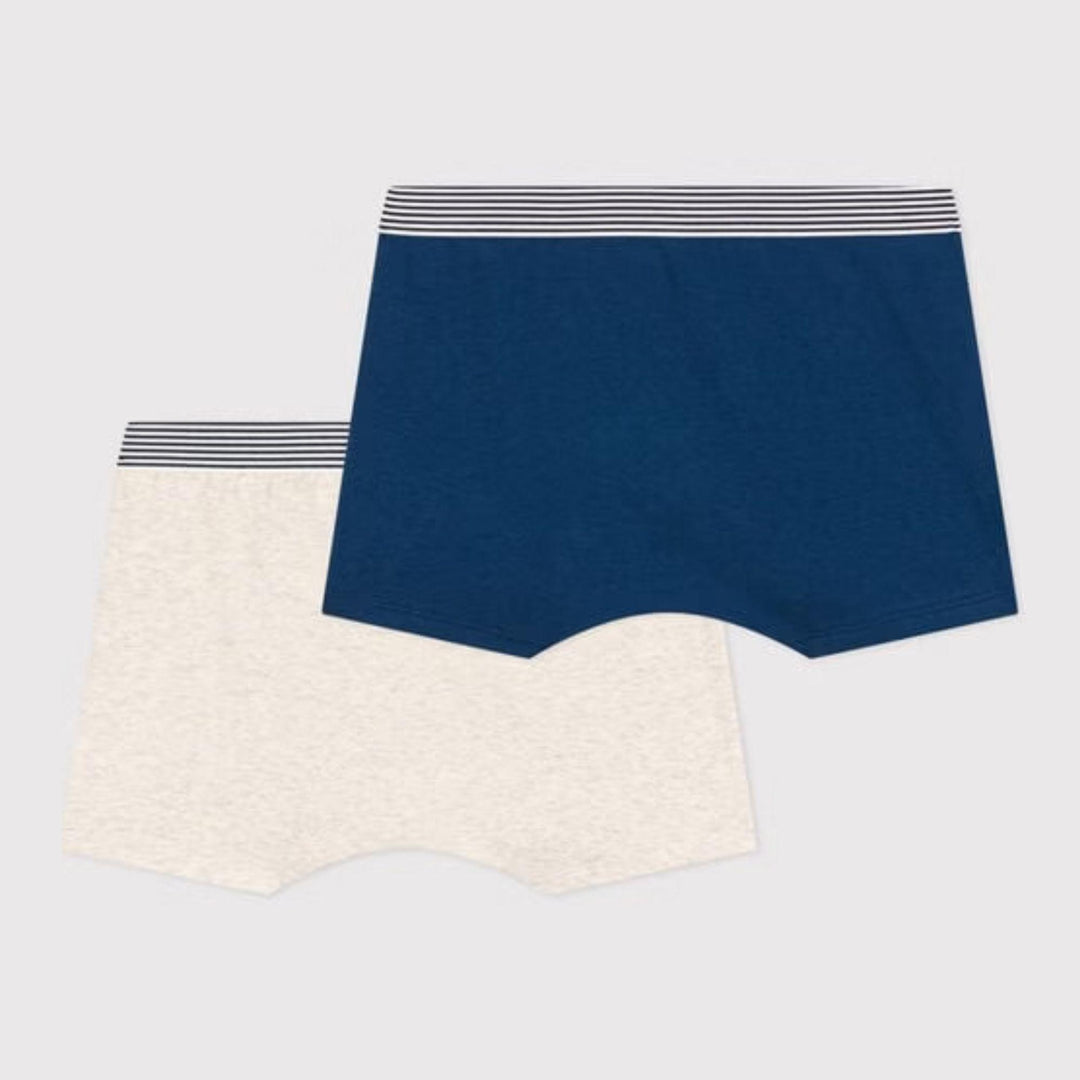 CONFEZIONE DA 2 BOXER RAGAZZO IN COTONE ED ELASTAM A0AB1 00 PETIT BATEAU 