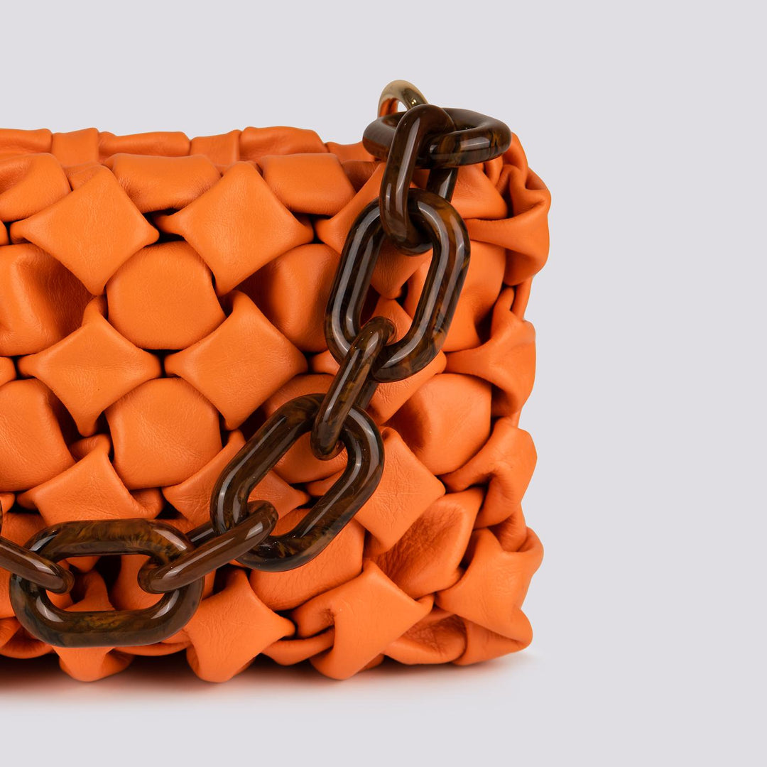 Borsa Curly In Pelle Intrecciata Arancio CURLY ARANCIONE BIMOR 