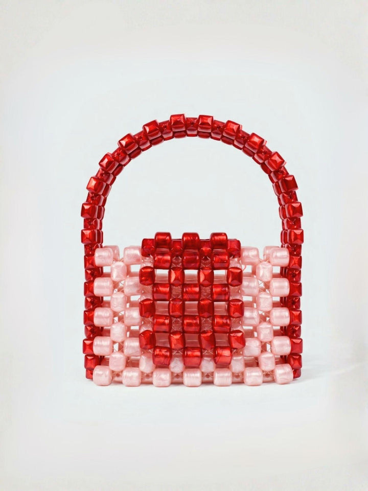 Borsa a mano Brick in resina rosa e rossa BRICK ROSA PERLA BIMOR 