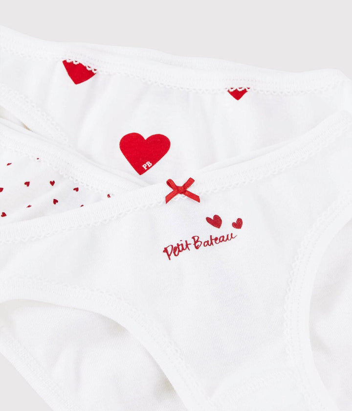 CONFEZIONE DA 3 SLIP MOTIVO CUORE A00FP 00 PETIT BATEAU 