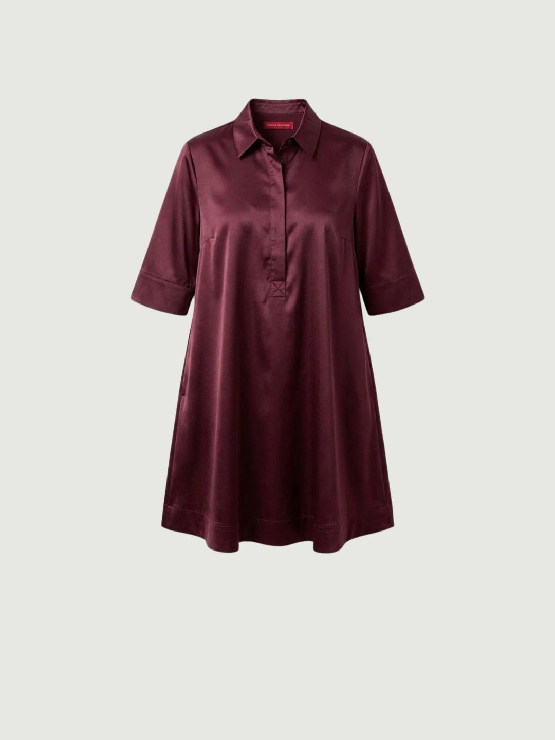 Abito midi a trapezio in cotone amarena 4674 AMARENA ANDREA MORANDO 