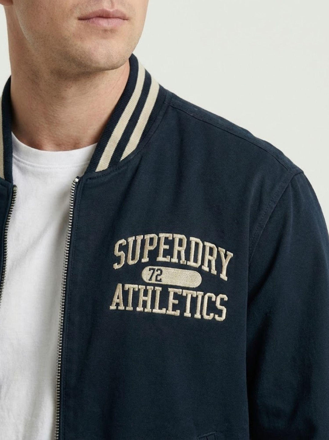 Bomber stile college in cotone navy M5012322A 98T SUPERDRY 