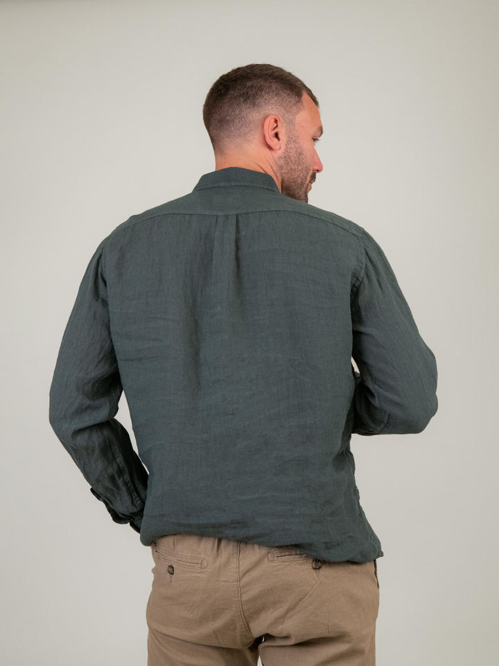 CAMICIA IN LINO VERDONE