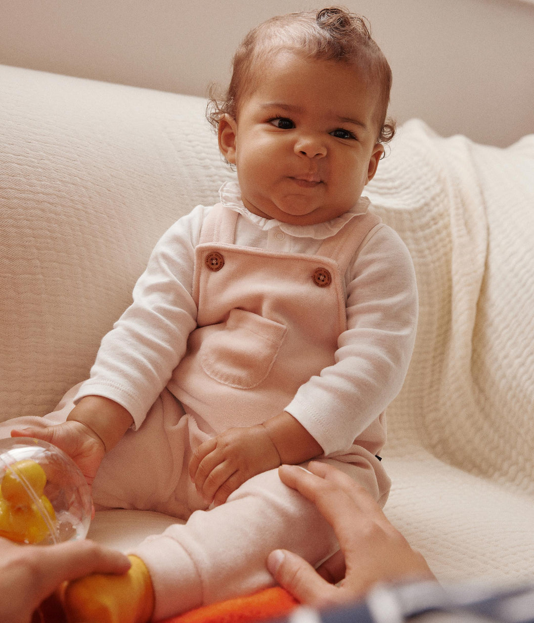 COMPLETO CON SALOPETTE IN VELLUTO BEBÈ A0AED 01 PETIT BATEAU 