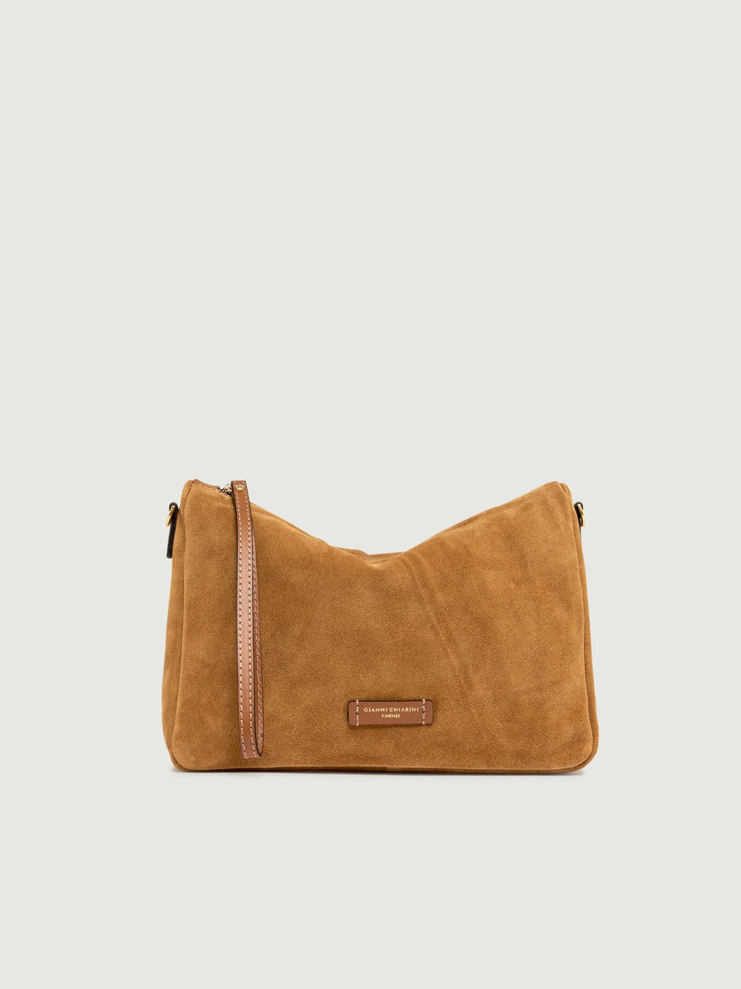 Borsa a mano Nora in camoscio cuoio BS 10225/24PE CM-PL 206 GIANNI CHIARINI 
