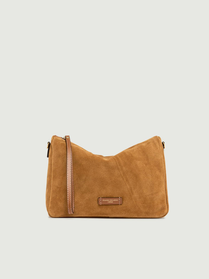 Borsa a mano Nora in camoscio cuoio BS 10225/24PE CM-PL 206 GIANNI CHIARINI 