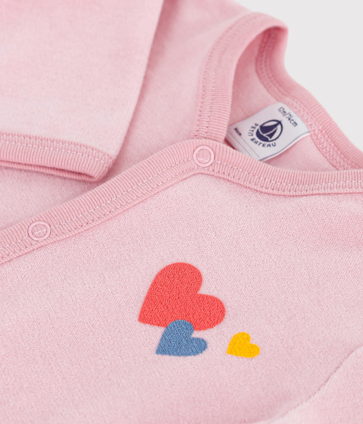 Pigiama in ciniglia tinta unita neonato A0E2P 03 PETIT BATEAU 