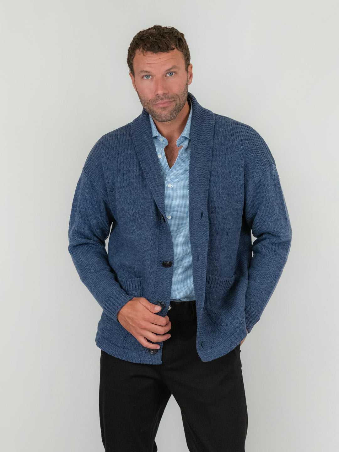 CARDIGAN MISTO LANA BLUETTE F2W4M051M 109 ANDREA MORANDO 