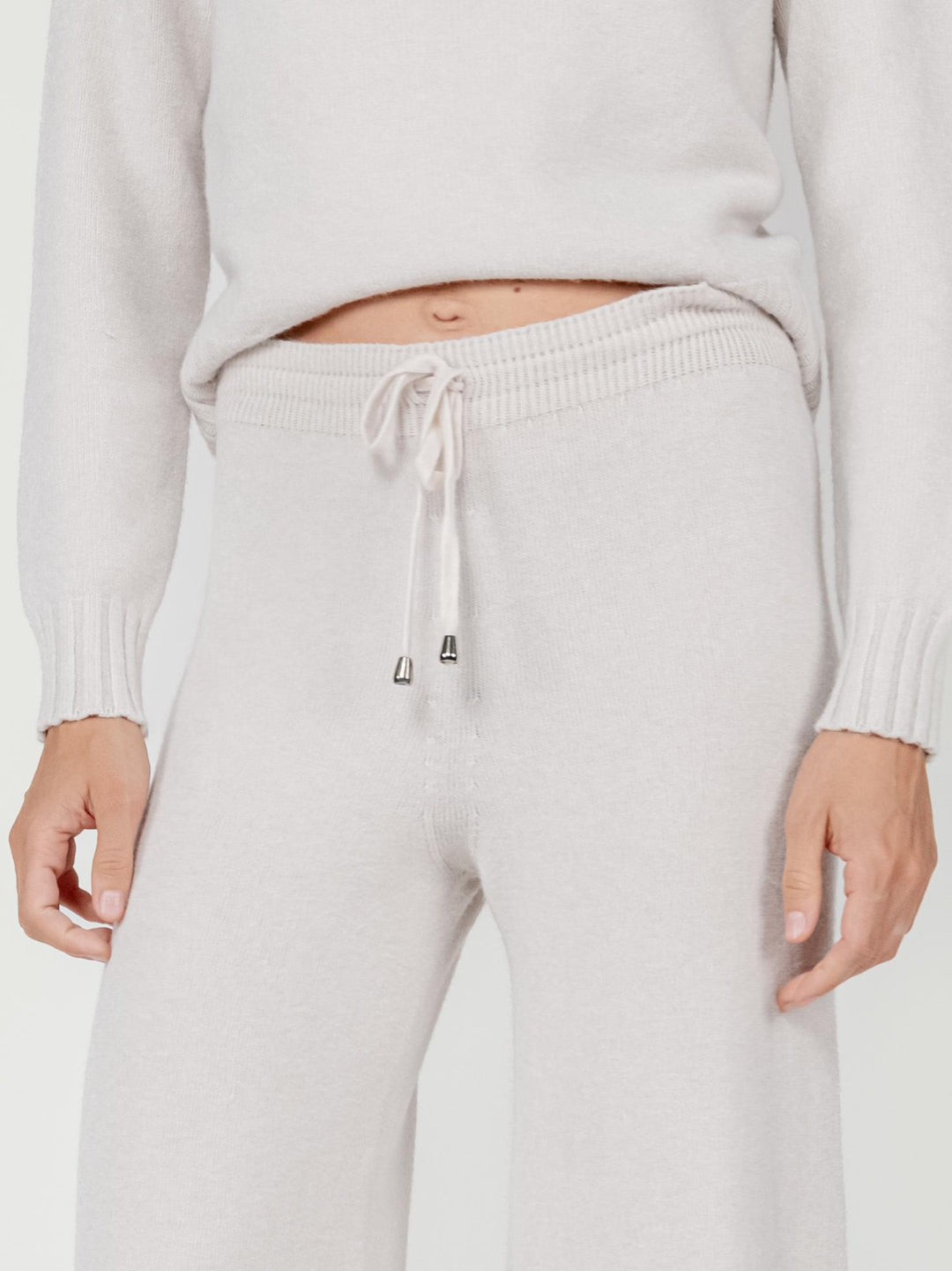 PANTALONI IN MAGLIA PANNA 0370176 0080 BIMOR 