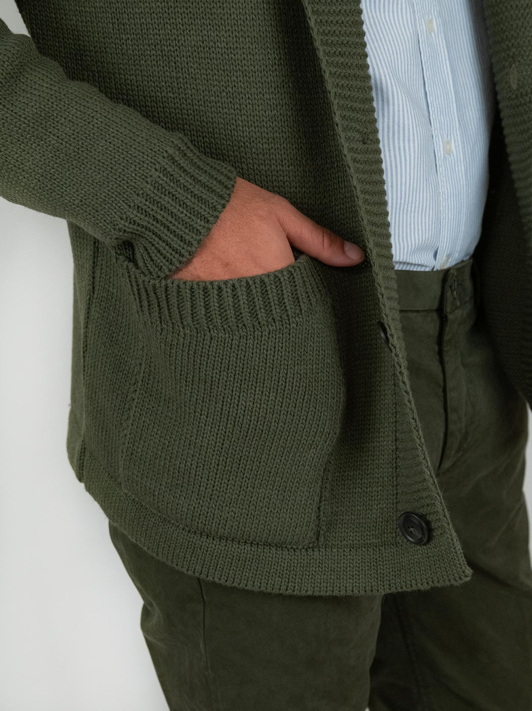 CARDIGAN MISTO LANA VERDONE F2W4M051M 131 ANDREA MORANDO 