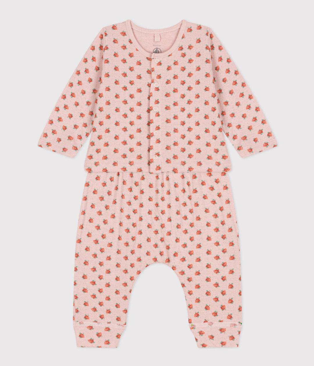 COMPLETO IN TUBIQUE CON STAMPA A FIORI PER BEBÈ A0837 01 PETIT BATEAU 
