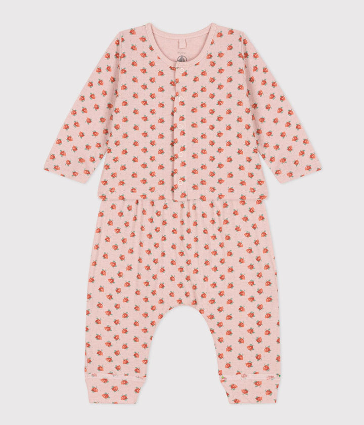 COMPLETO IN TUBIQUE CON STAMPA A FIORI PER BEBÈ A0837 01 PETIT BATEAU 