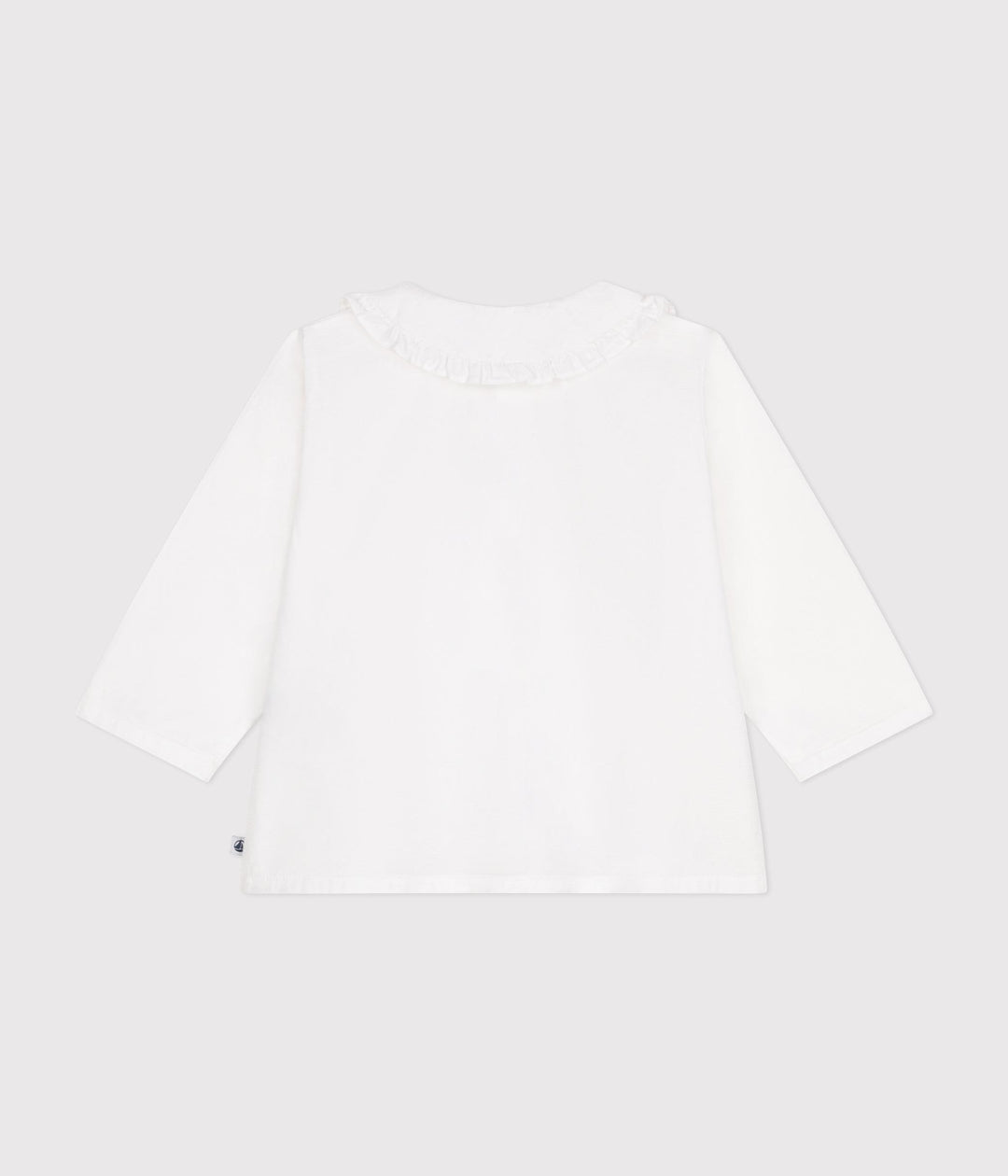 Blusa in piqué di cotone bianca A0B39 01 PETIT BATEAU 