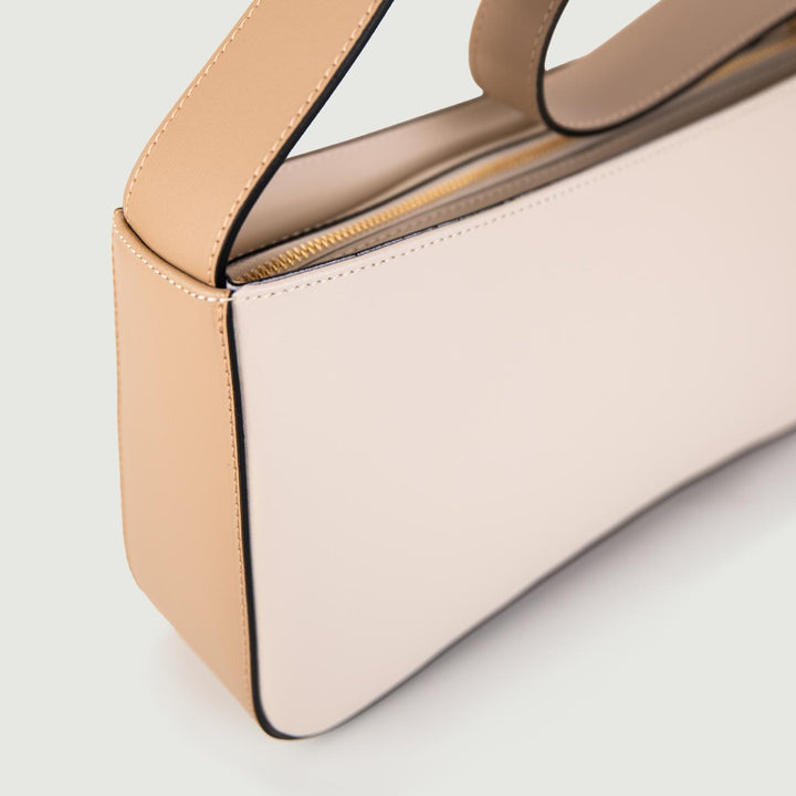 BORSA A SPALLA SEVENTY BICOLORE BEIGE E CAPPUCCINO SEVENTY CAPPUCCINO BIMOR 