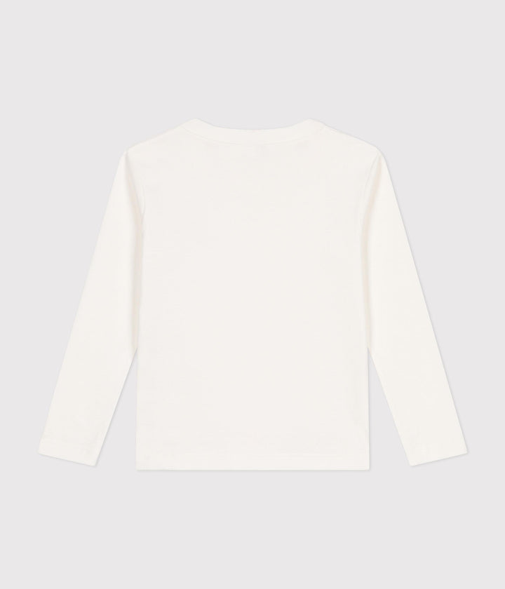 T-shirt a maniche lunghe a costine bambina/bambino A0BA4 01 PETIT BATEAU 