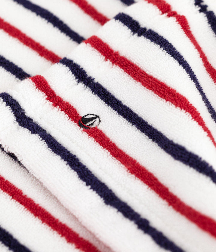 Mantellina da bagno stampa a righe A0DXI 85 PETIT BATEAU 