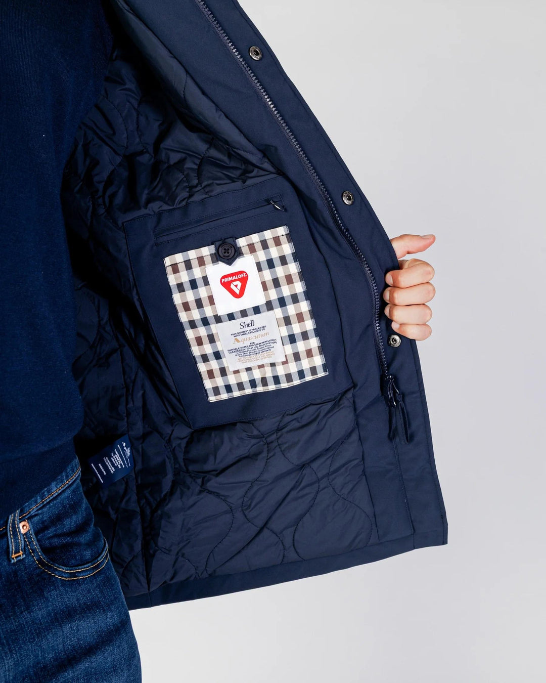 TRENCH IN SOFT SHELL NAVY JK015 NAVY AQUASCUTUM ACTIVE 