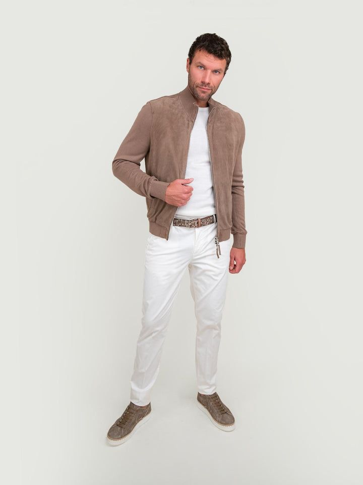 GIACCA LEGGERA IN PELLE E MAGLIA TON SUR TONE DEREK KNIT 85 JACK LEATHER 