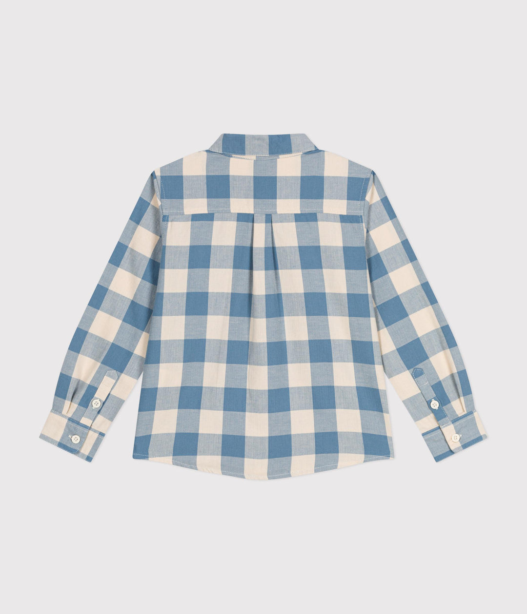 Camicia a quadri blu in flanella bambino A0BBE 01 PETIT BATEAU 