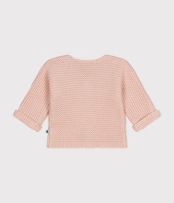 Cardigan in tricot a punto legaccio rosa saline A0AZH 01 PETIT BATEAU 