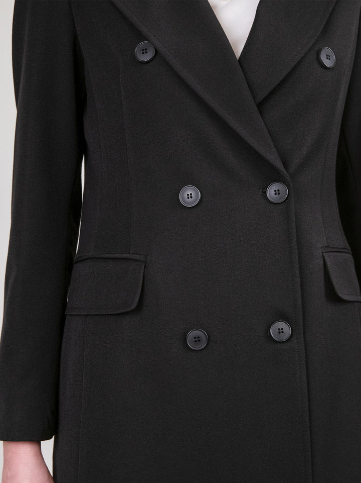 CAPPOTTO LUNGO DOPPIOPETTO NERO 9802GAB NERO ANDREA MORANDO 