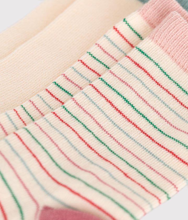 Due paia di calze in cotone a righe bambina A0B27 01 PETIT BATEAU 