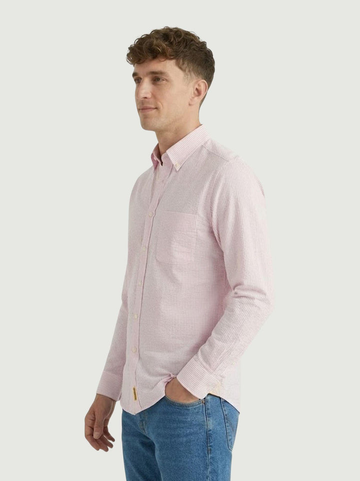 Camicia in cotone a righe bianche e rosa BRAD/SEB16S36 01 BAGGIES 