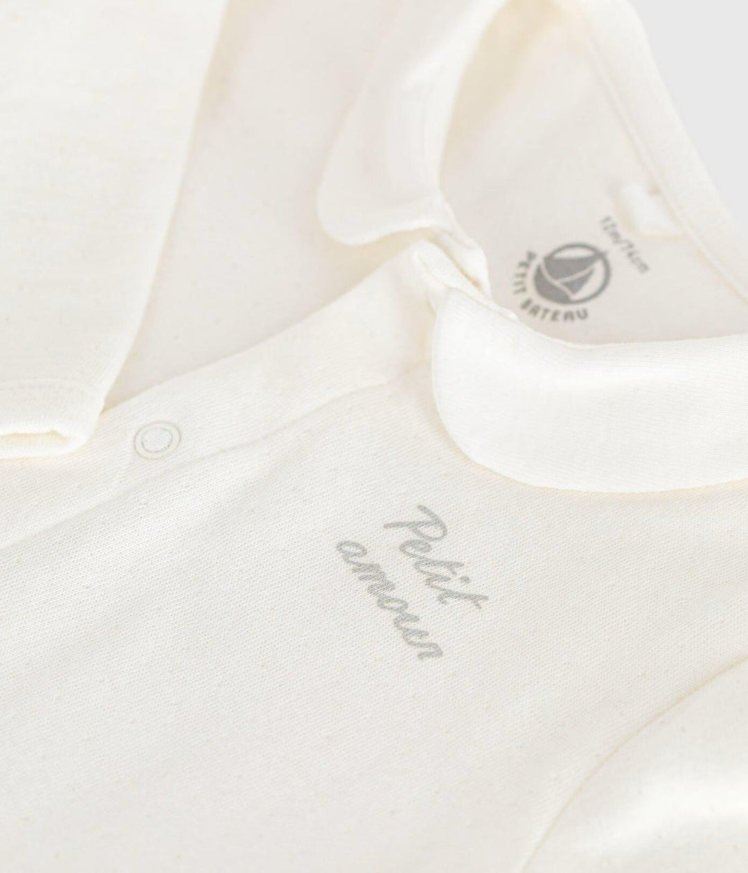 Pigiama in tubique tinta unita con colletto bebè A0CLB 01 PETIT BATEAU 